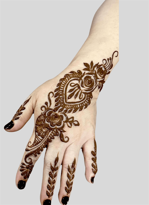 Angelic Allah Henna Design
