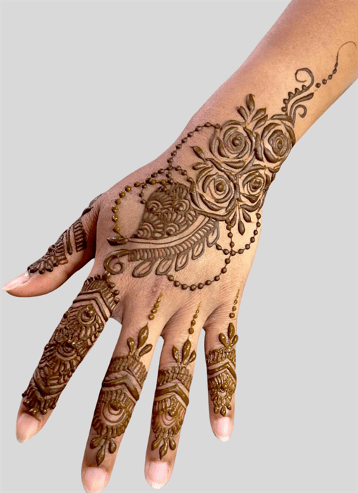 Appealing Allah Henna Design