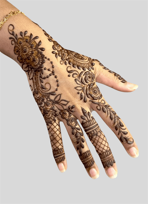 Captivating Allah Henna Design