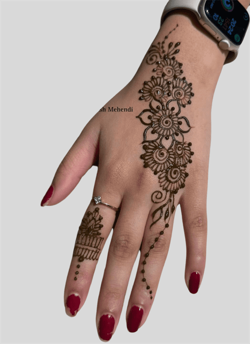 Comely Allah Henna Design