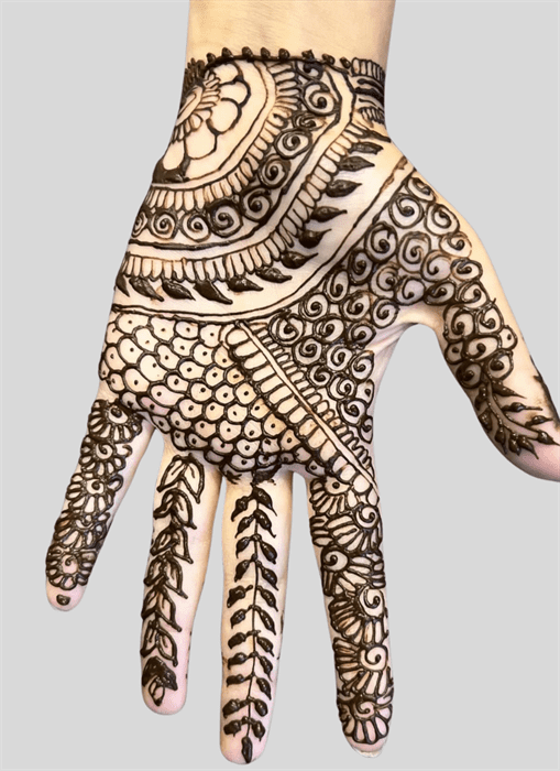 Delicate Allah Henna Design