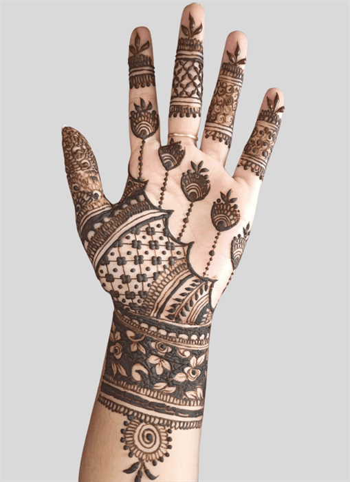 Elegant Allah Henna Design