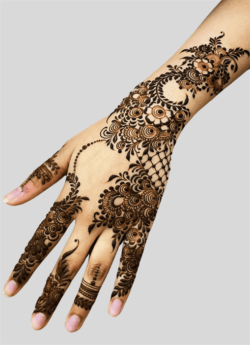 Mesmeric Allah Henna Design