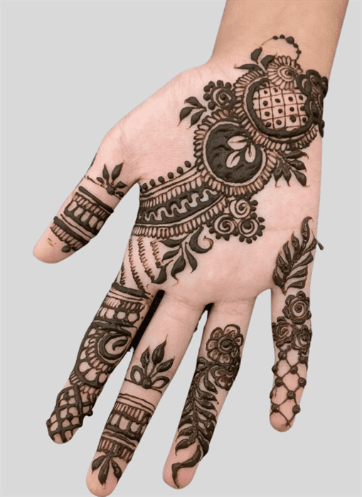 Refined Allah Henna Design