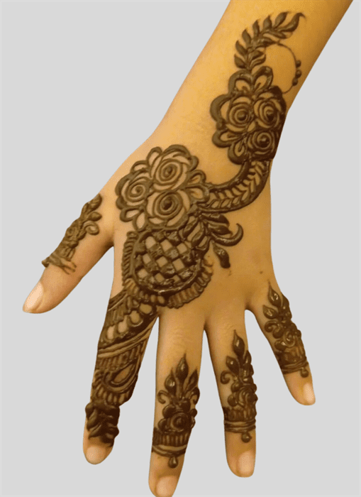 Splendid Allah Henna Design