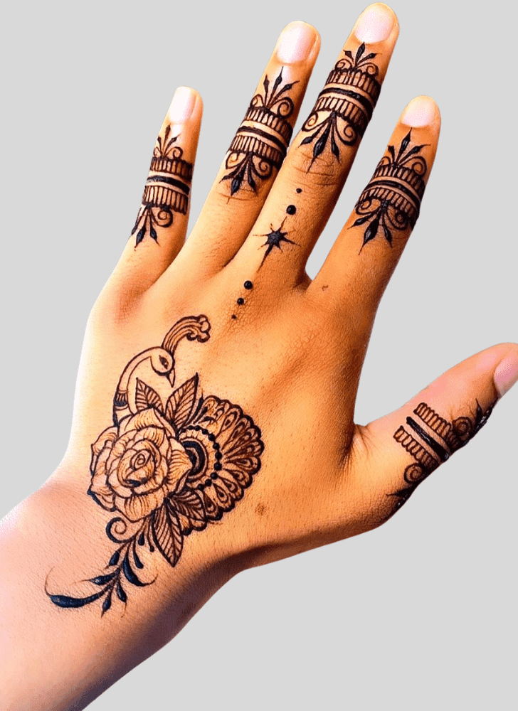 Appealing Angel Henna Design