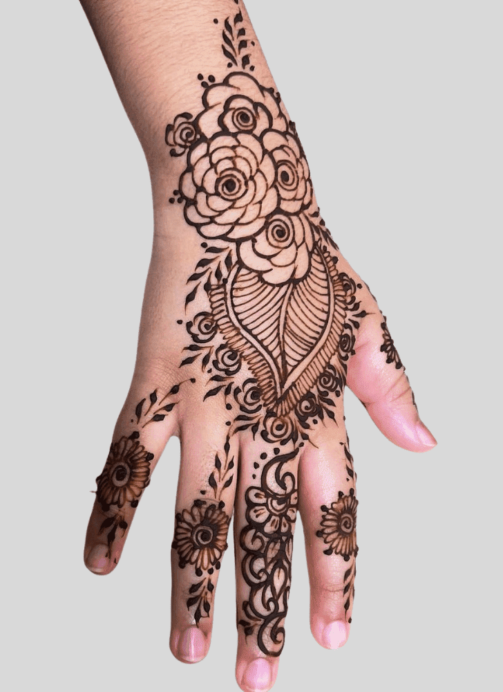 Captivating Angel Henna Design