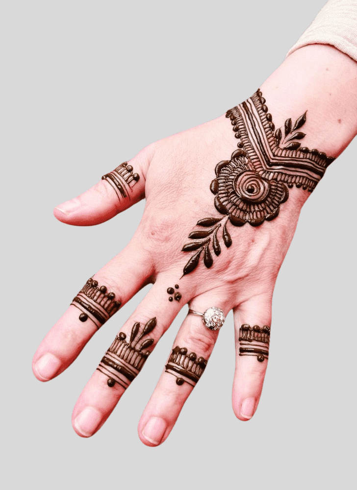 Delicate Angel Henna Design