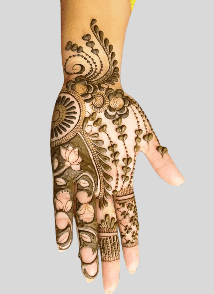 Delightful Angel Henna Design