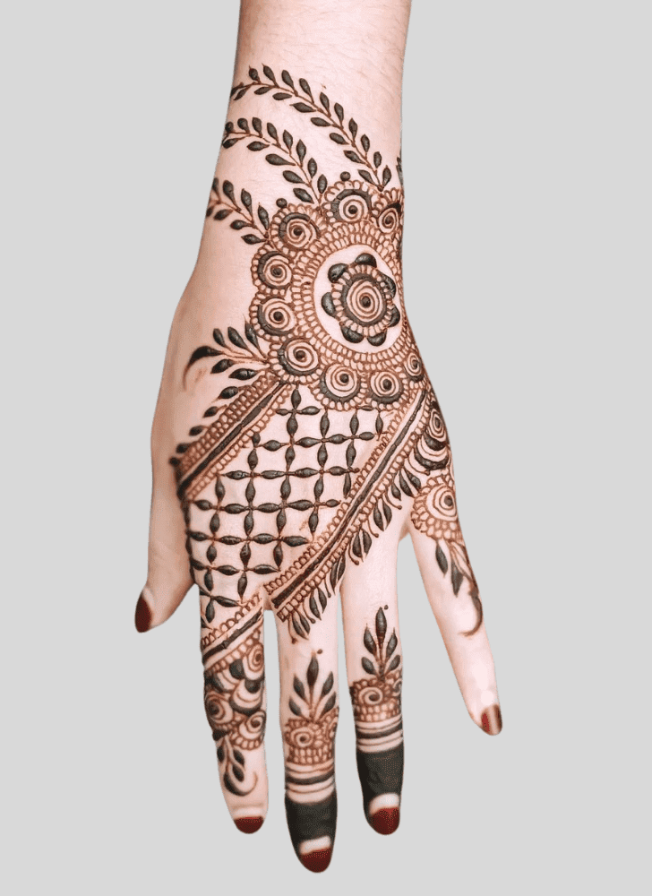 Enthralling Angel Henna Design