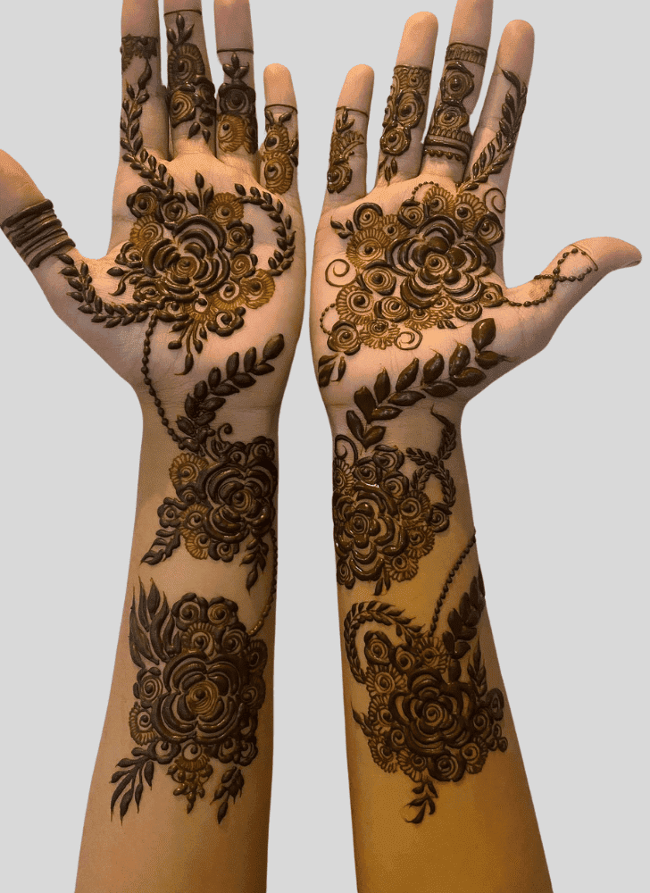 Fascinating Angel Henna Design