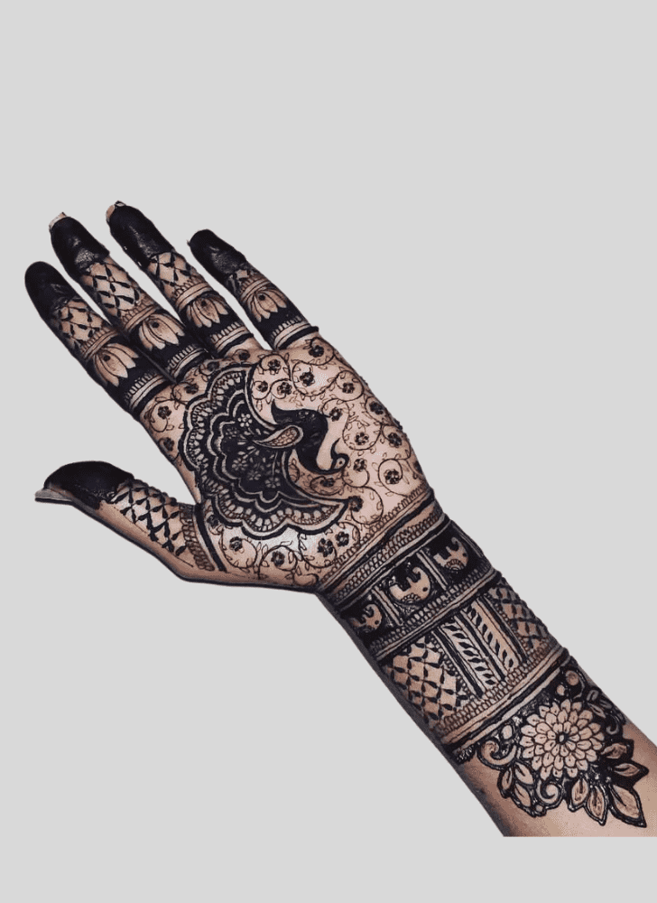 Inviting Bride And Groom Henna Design