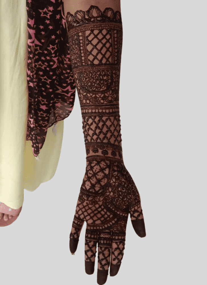Lovely Bride And Groom Mehndi Design