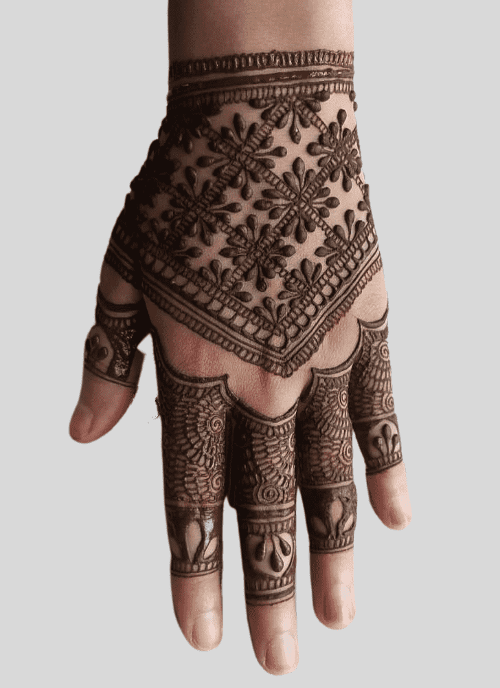 Marvelous Bride And Groom Henna Design