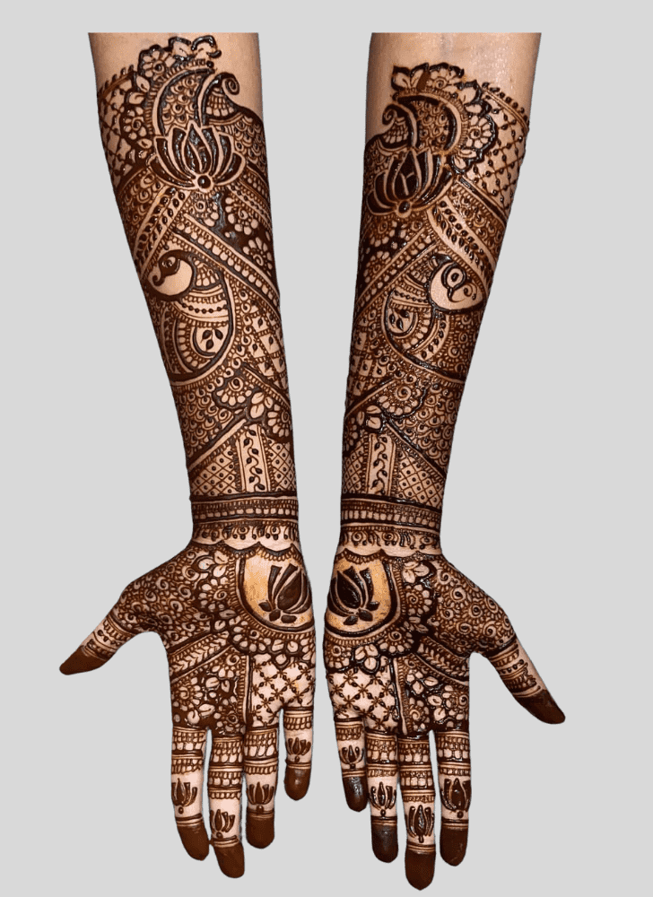 Pleasing Bride And Groom Henna Design