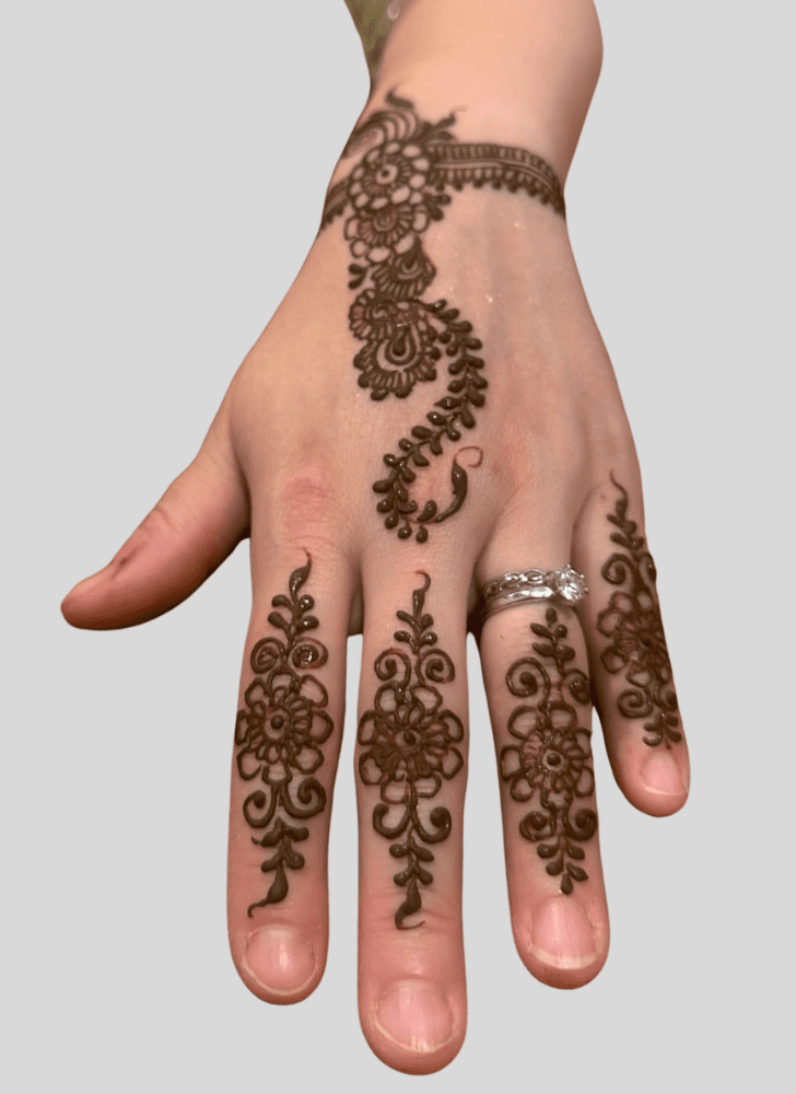 Enticing Celebration Henna Design
