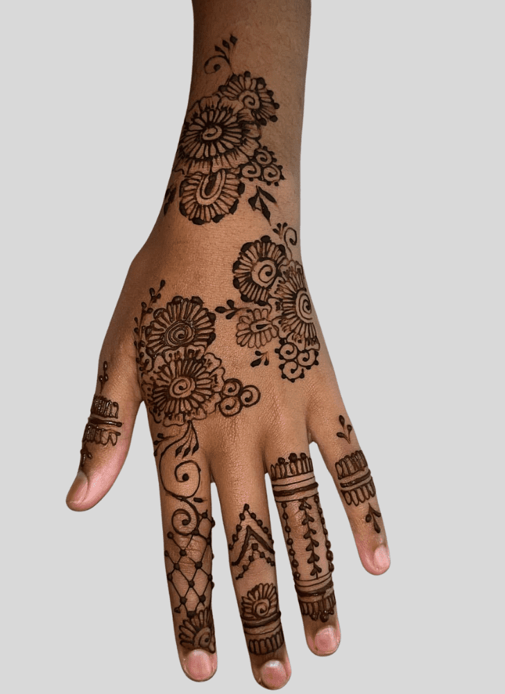 Fascinating Celebration Henna Design