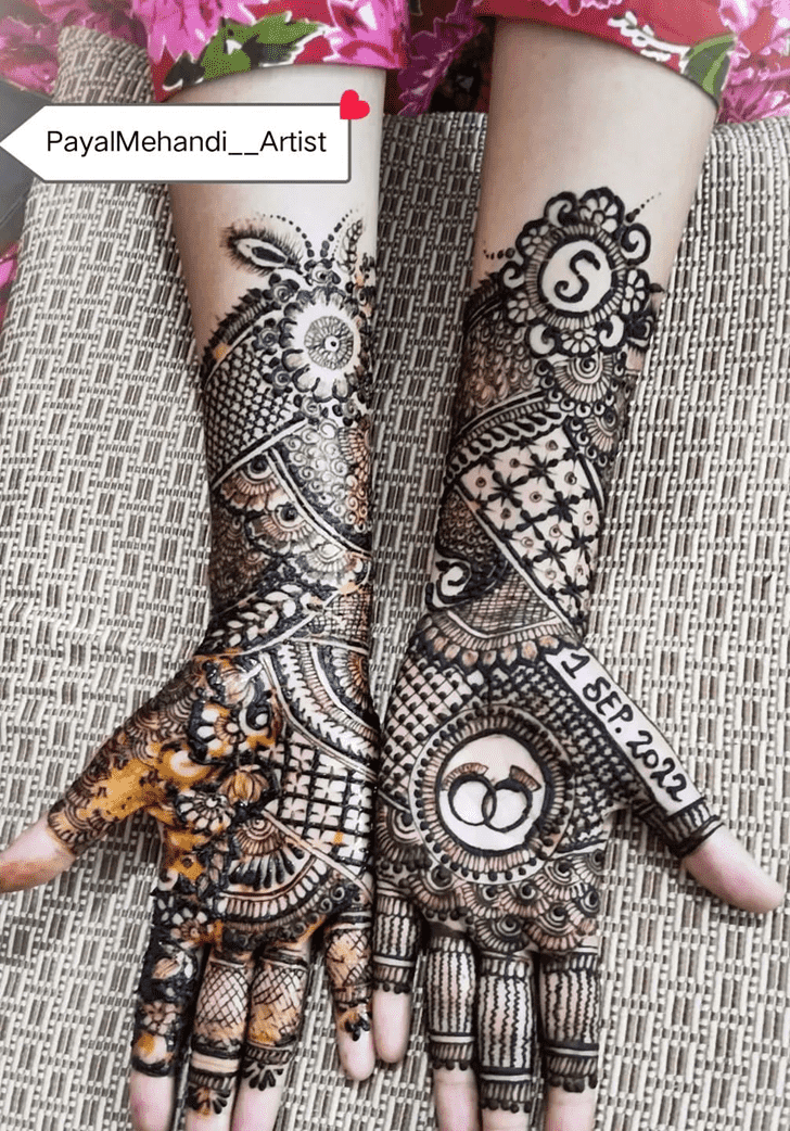 Arm Engagment Henna Design
