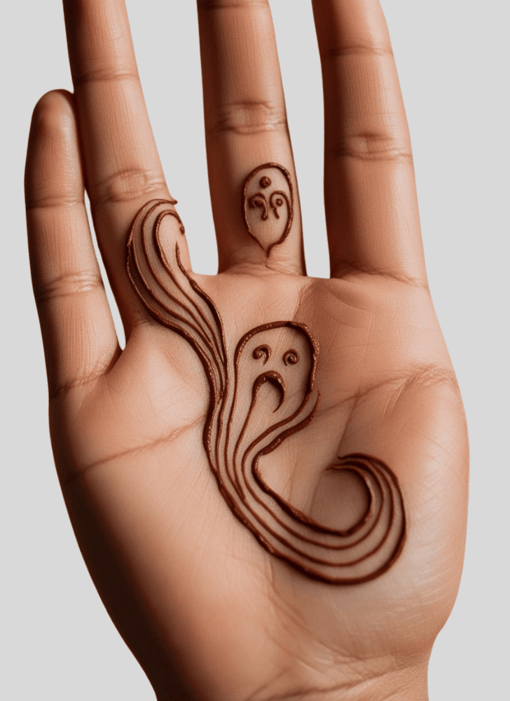 Alluring Ghost Henna Design