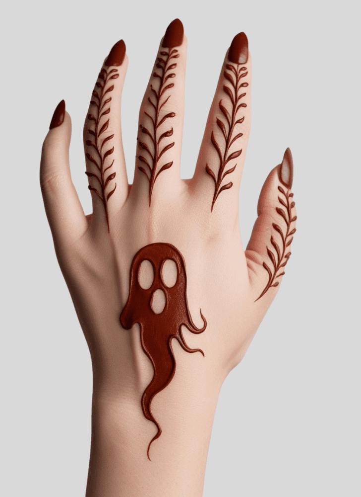 Appealing Ghost Henna Design