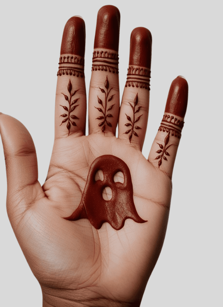 Bewitching Ghost Henna Design