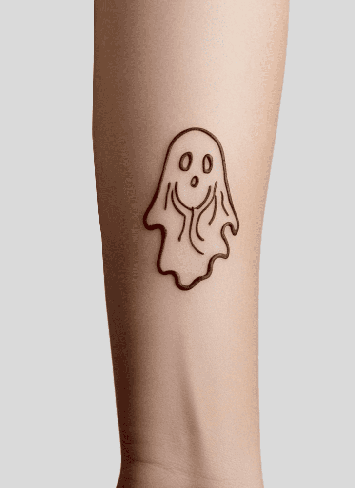 Captivating Ghost Henna Design