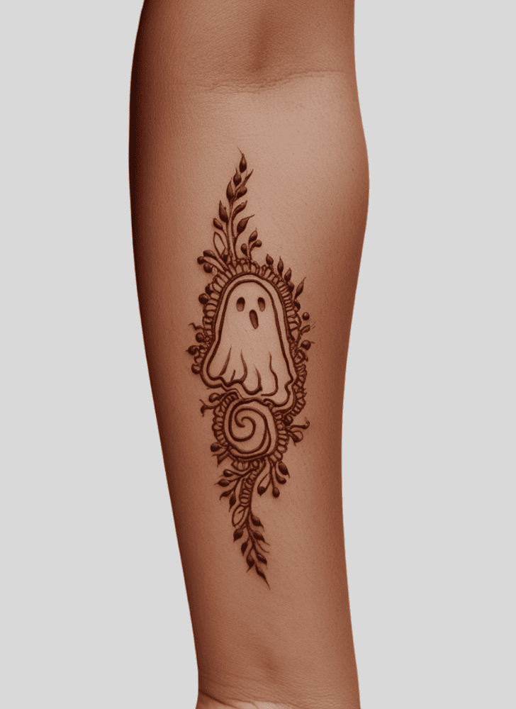 Dazzling Ghost Henna Design