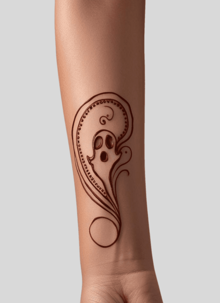 Delicate Ghost Henna Design