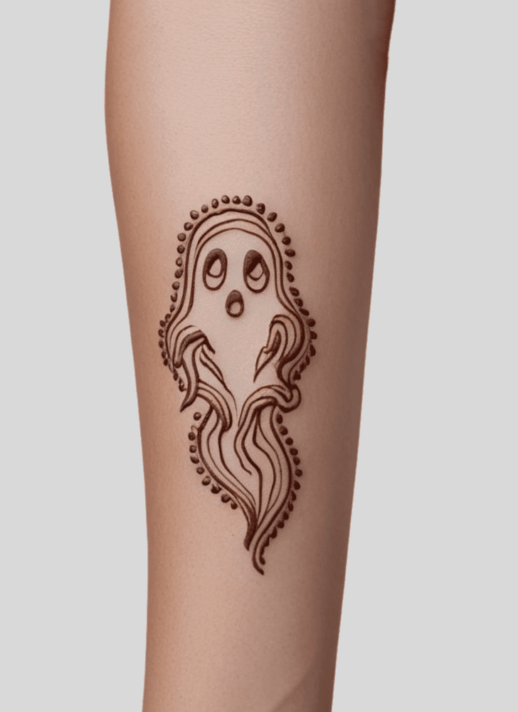 Delightful Ghost Henna Design