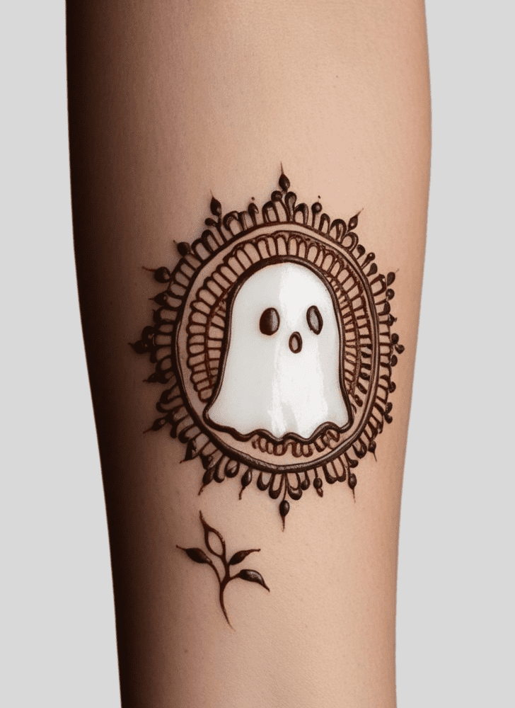 Enthralling Ghost Henna Design