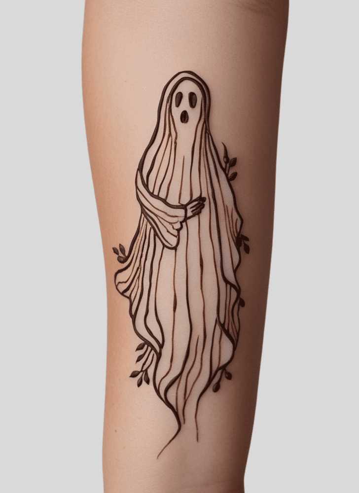 Enticing Ghost Henna Design