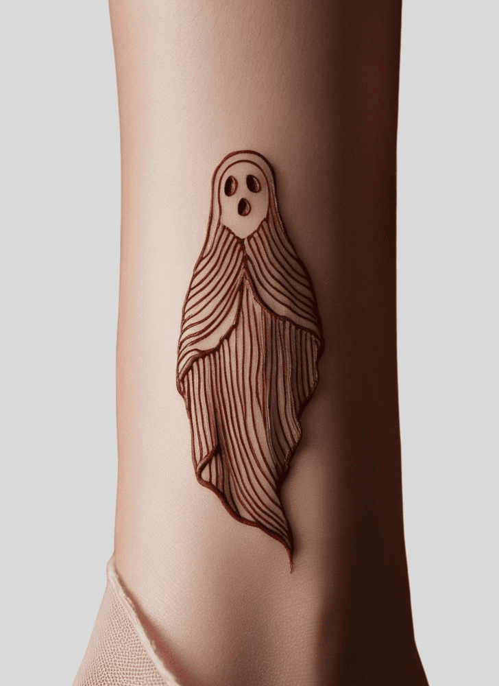 Good Looking Ghost Henna Design