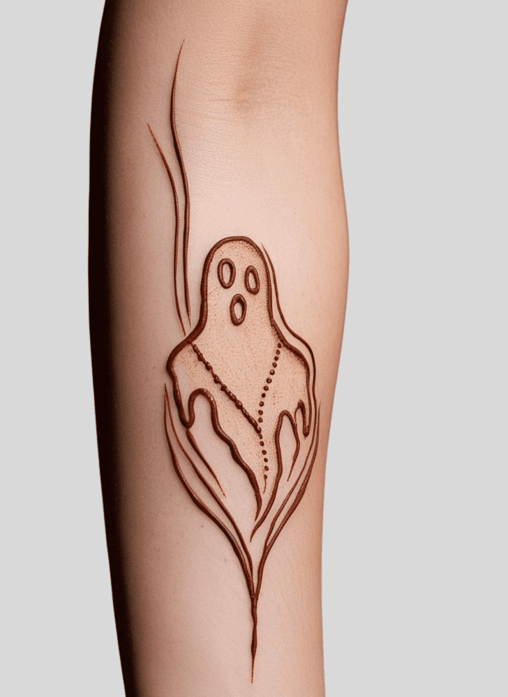 Inviting Ghost Henna Design