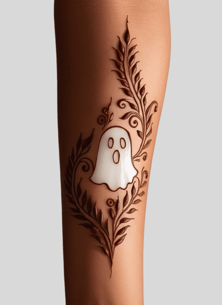 Lovely Ghost Mehndi Design