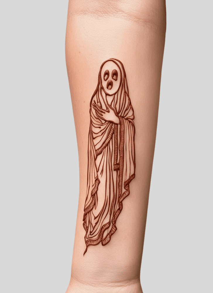 Nice Ghost Henna Design