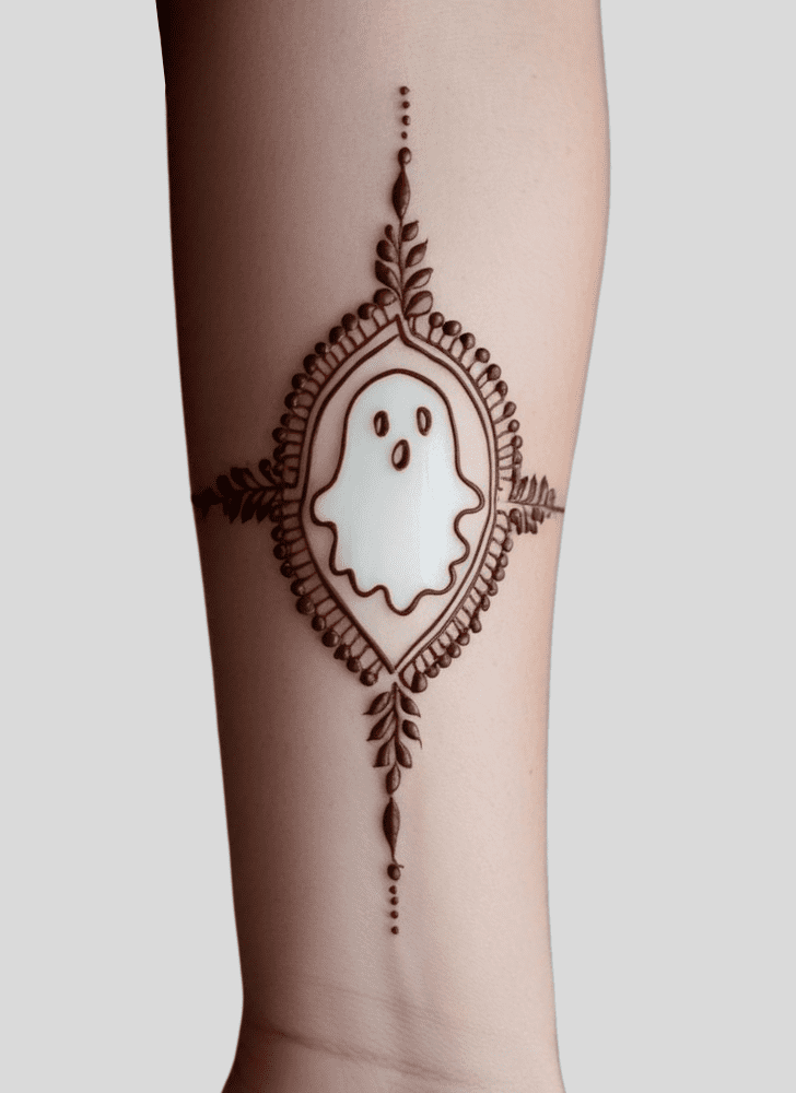 Pretty Ghost Henna Design
