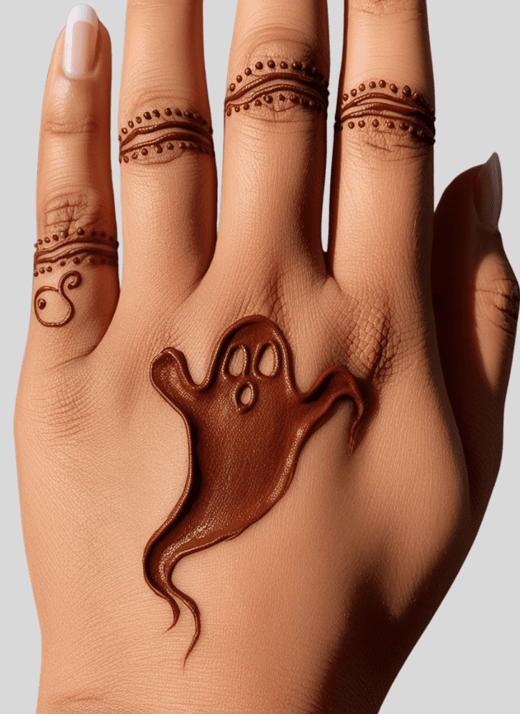 Slightly Ghost Henna Design
