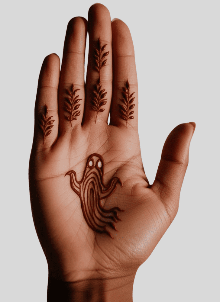 Stunning Ghost Henna Design