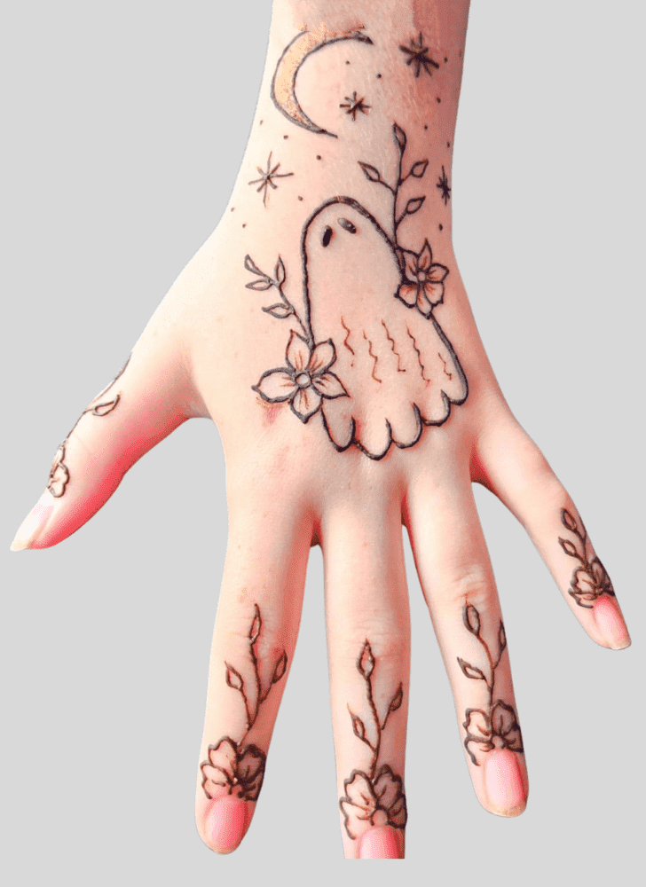 Wonderful Ghost Mehndi Design