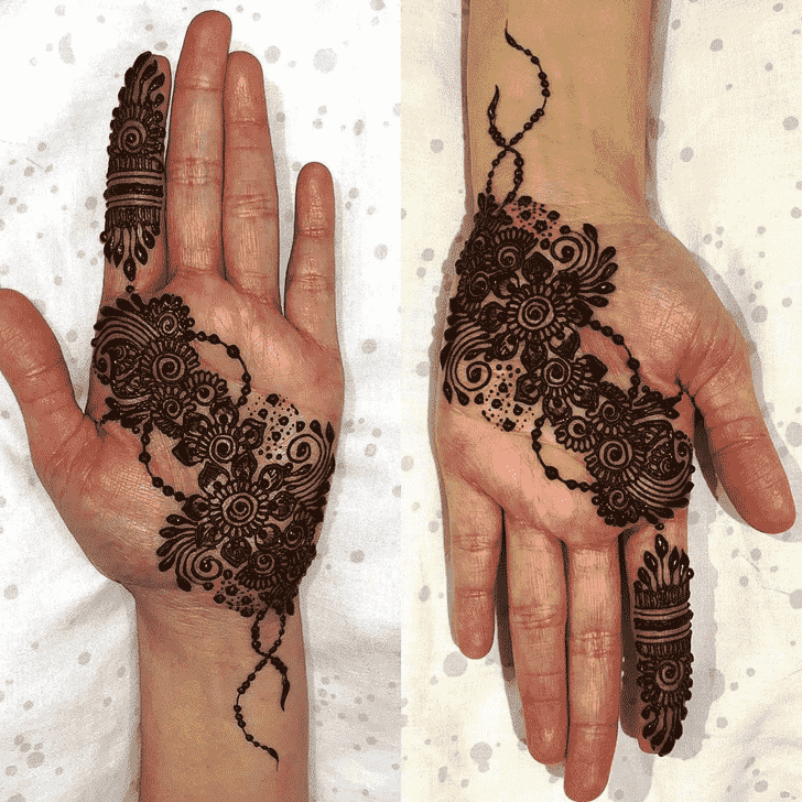 Pleasing Lucknow Henna Design
