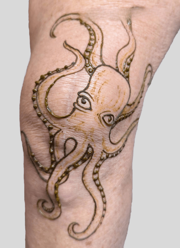 Appealing Octopus Henna Design