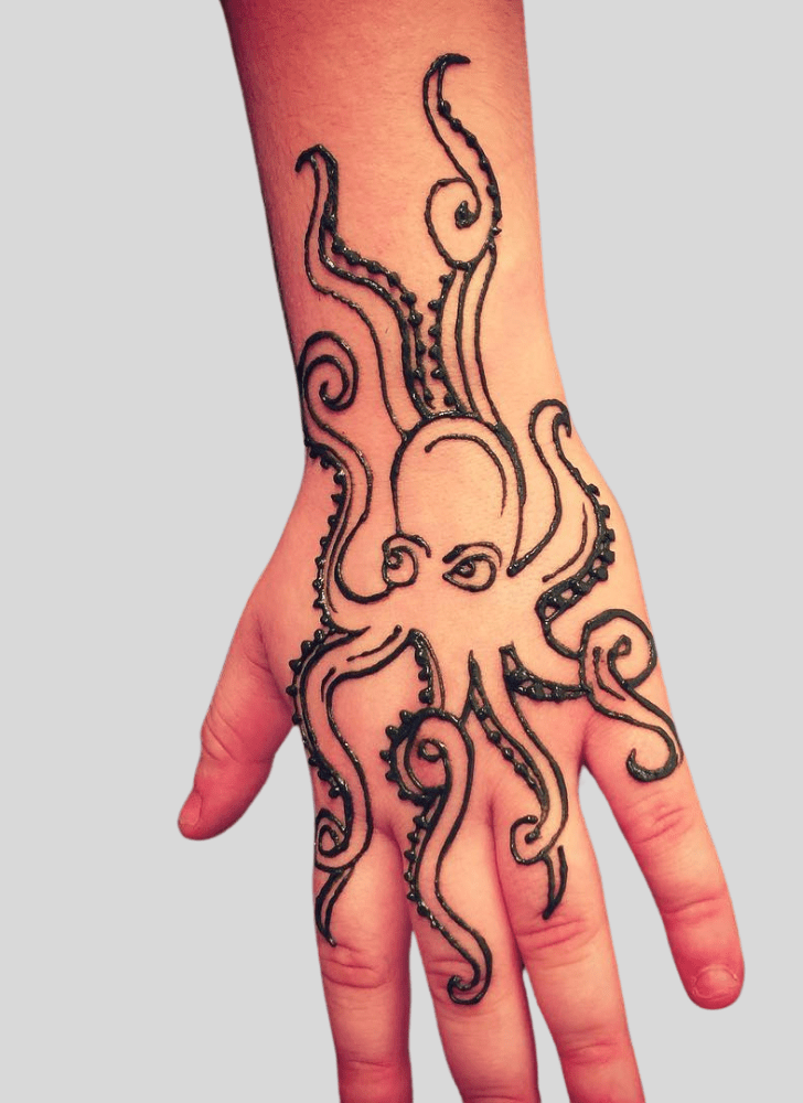 Beauteous Octopus Henna Design