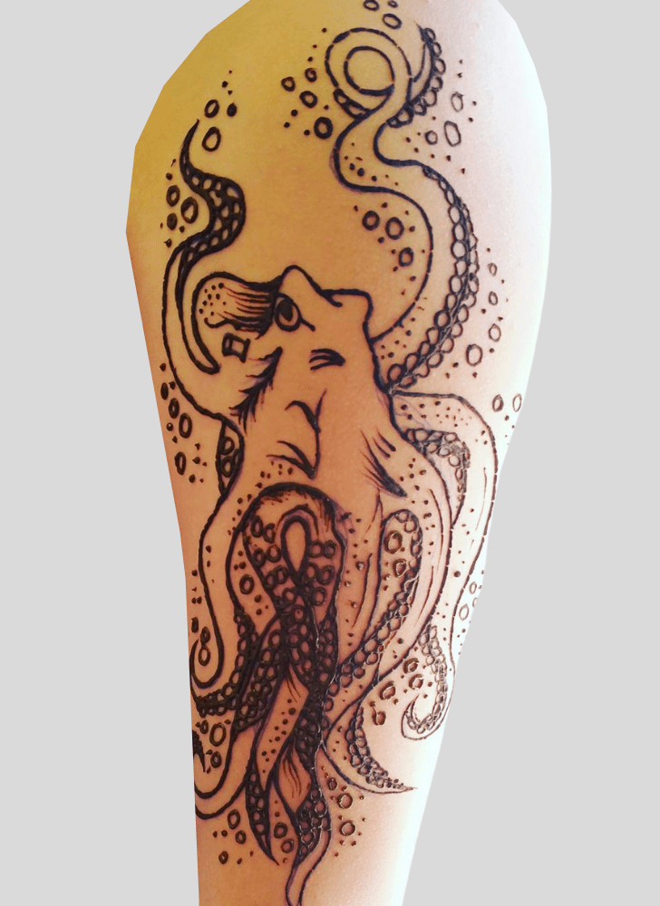 Captivating Octopus Henna Design
