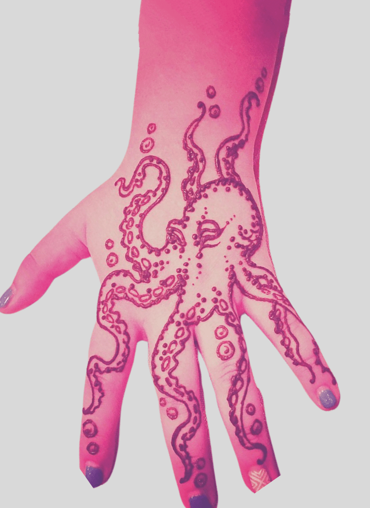 Comely Octopus Henna Design