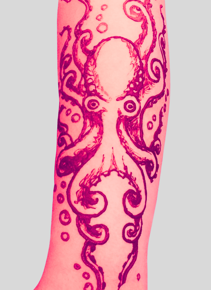 Awesome Octopus Henna Design