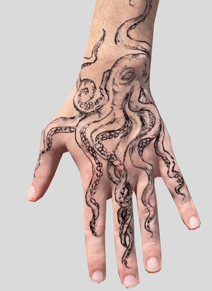Delightful Octopus Henna Design