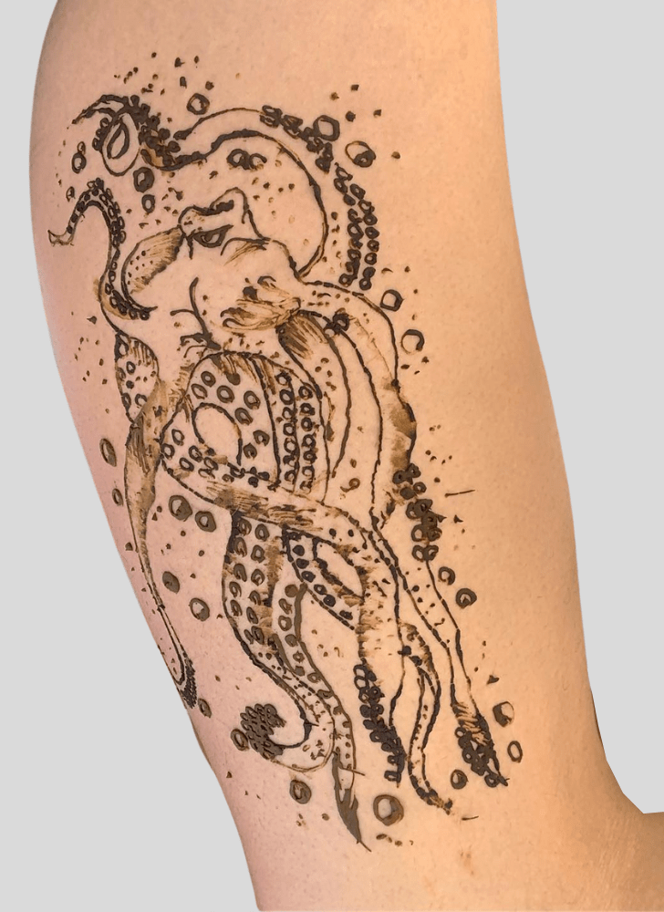 Enthralling Octopus Henna Design