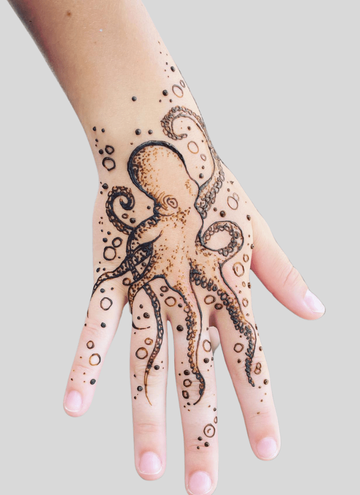 Enticing Octopus Henna Design