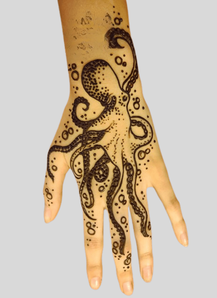 Fine Octopus Henna Design
