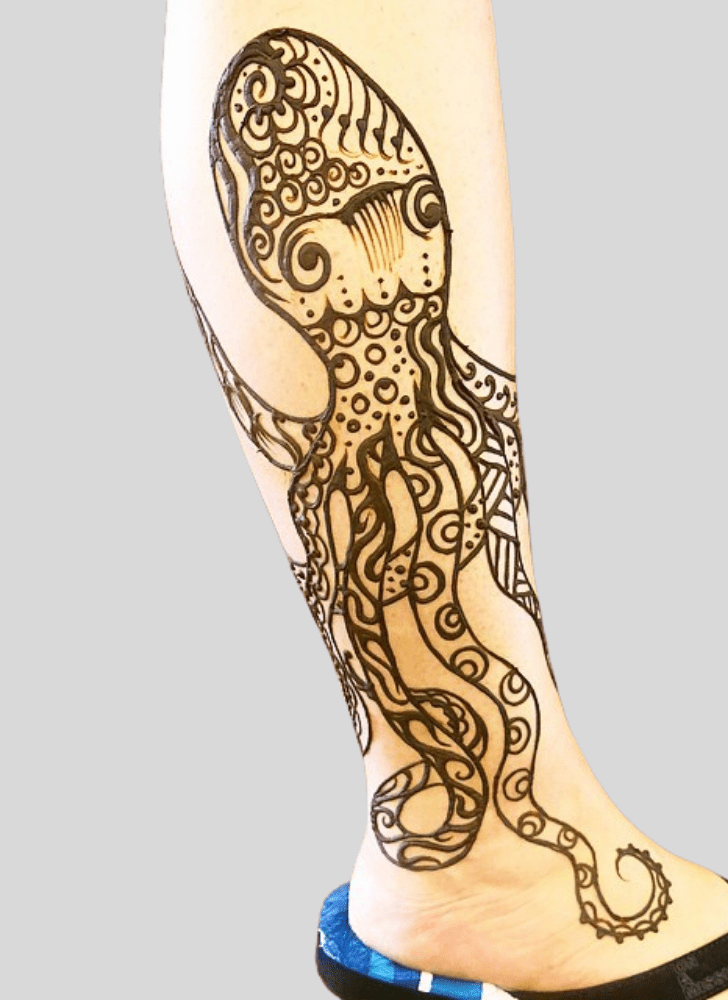 Gorgeous Octopus Henna Design